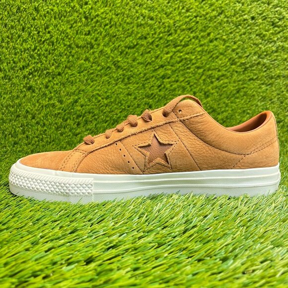 Converse One Star Pro Low Mens Size 9 Brown Casual Leather Shoes Sneakers - Picture 2 of 10